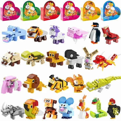 💖Hot 50% OFF💝 Animal Building Blocks Valentine’s Cards for Kids – 2026 Valentine’s Day Gifts 💝