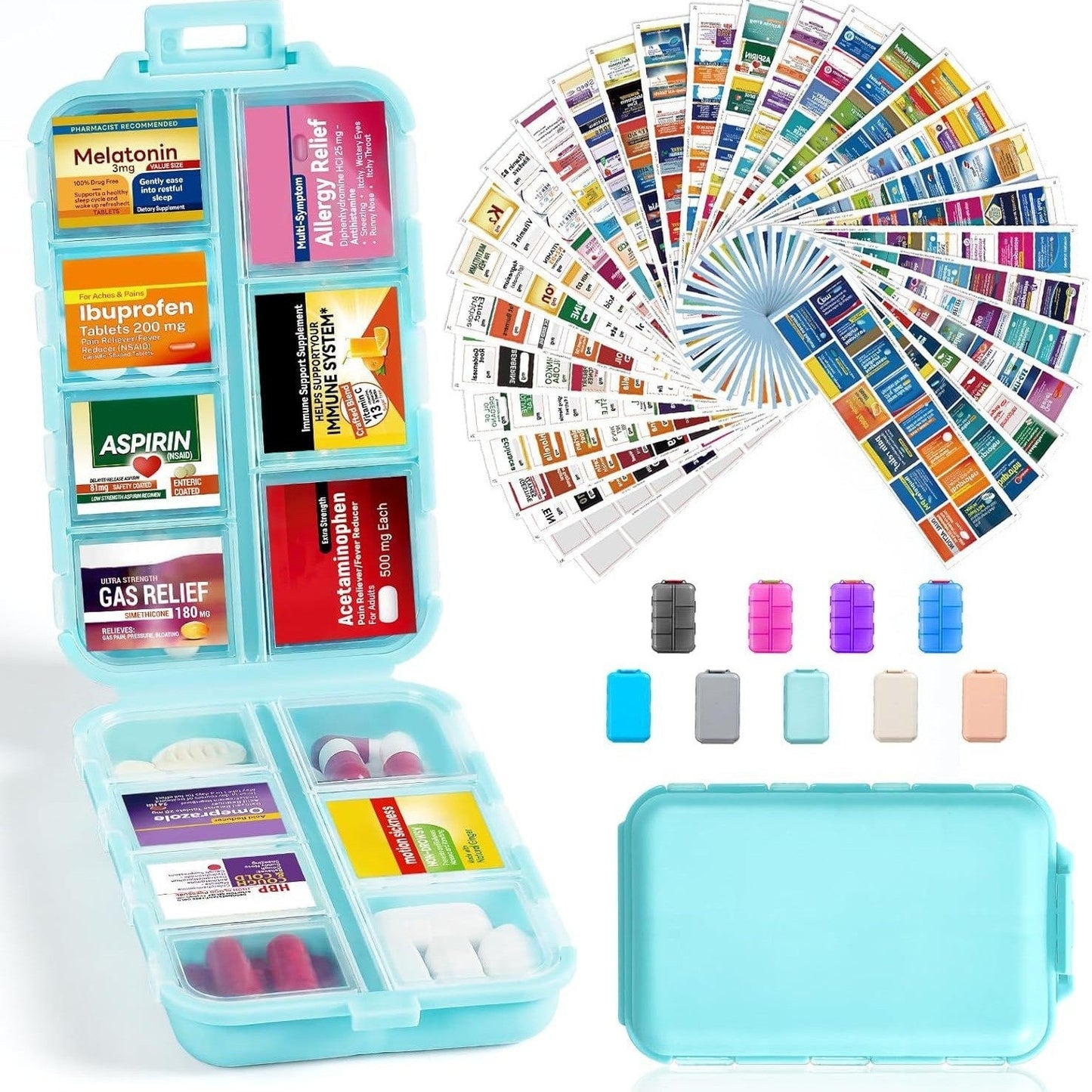 🌸Mother's Day Sale 49% OFF🔥Travel Pill Organizer Box (161 Labels for Customization)