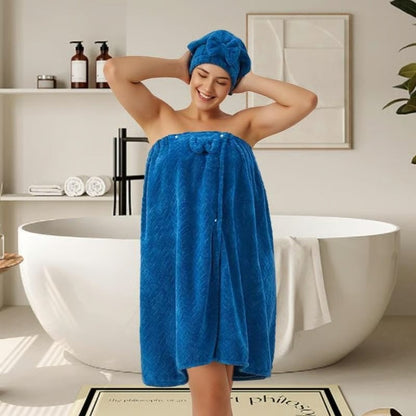Plus Size Bath Skirt & Shower Cap Set