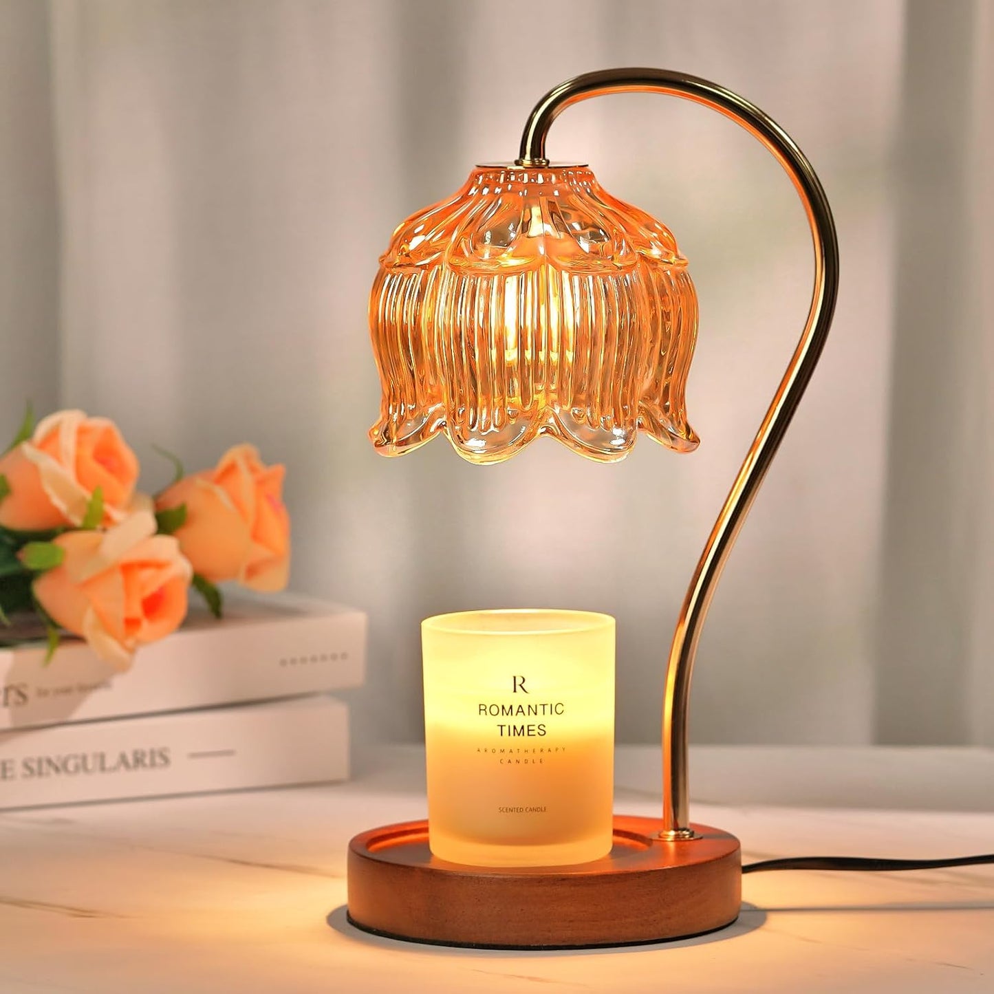 💥2nd Item 60% OFF + FREE SHIPPING 🎁🚚💥 Flower Candle Warmer Lamp with Timer, Dimmable Candle Lamp Warmer