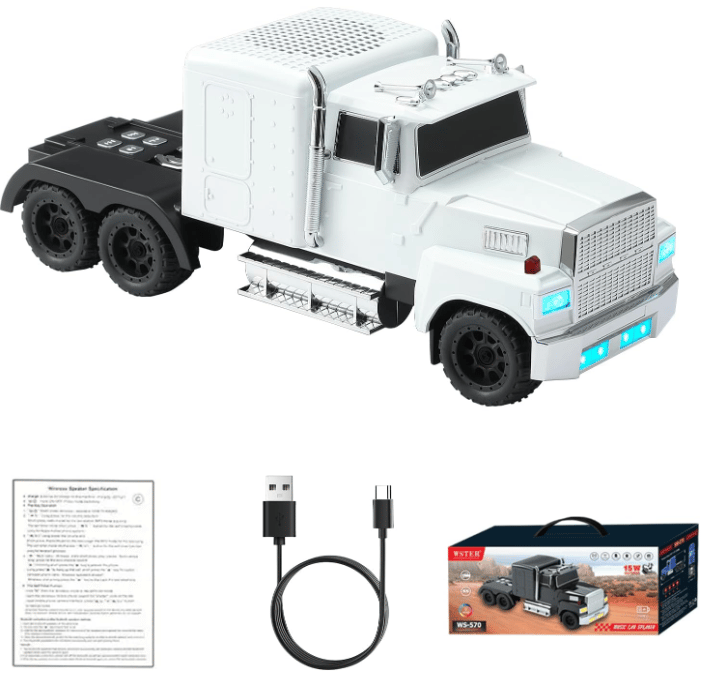 WS-570 Retro American Truck Model Bluetooth Replica Speaker – Portable HD Sound
