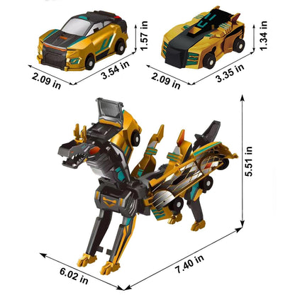 🎁✨ Collision Transforming Dinosaur Car Toy