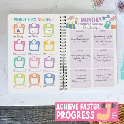 🔥Health & Fitness Journal 2026 | Exercise Planner & Weight Loss Tracker