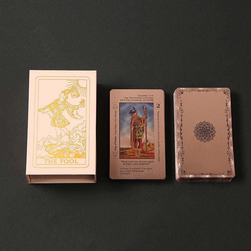 🔮Today Only 2nd 60% OFF!🔥Rose Gold Tarot Cards with Guide Book🔮