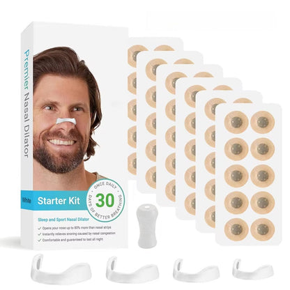 Intake Breathing Nasal Strip Starter Kit (15 Count, Black) - Boost Oxygen Intake, Reduce Snoring, Improve Sleep Quality - Sweat Resistant, Skin Safe Nasal Strips - Extra Strength Snoring Solution