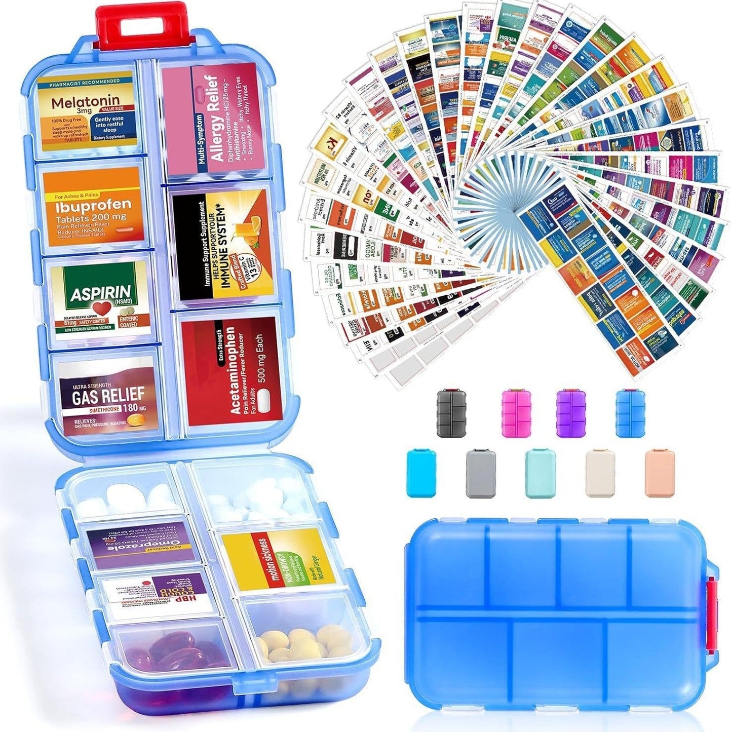 🌸Mother's Day Sale 49% OFF🔥Travel Pill Organizer Box (161 Labels for Customization)
