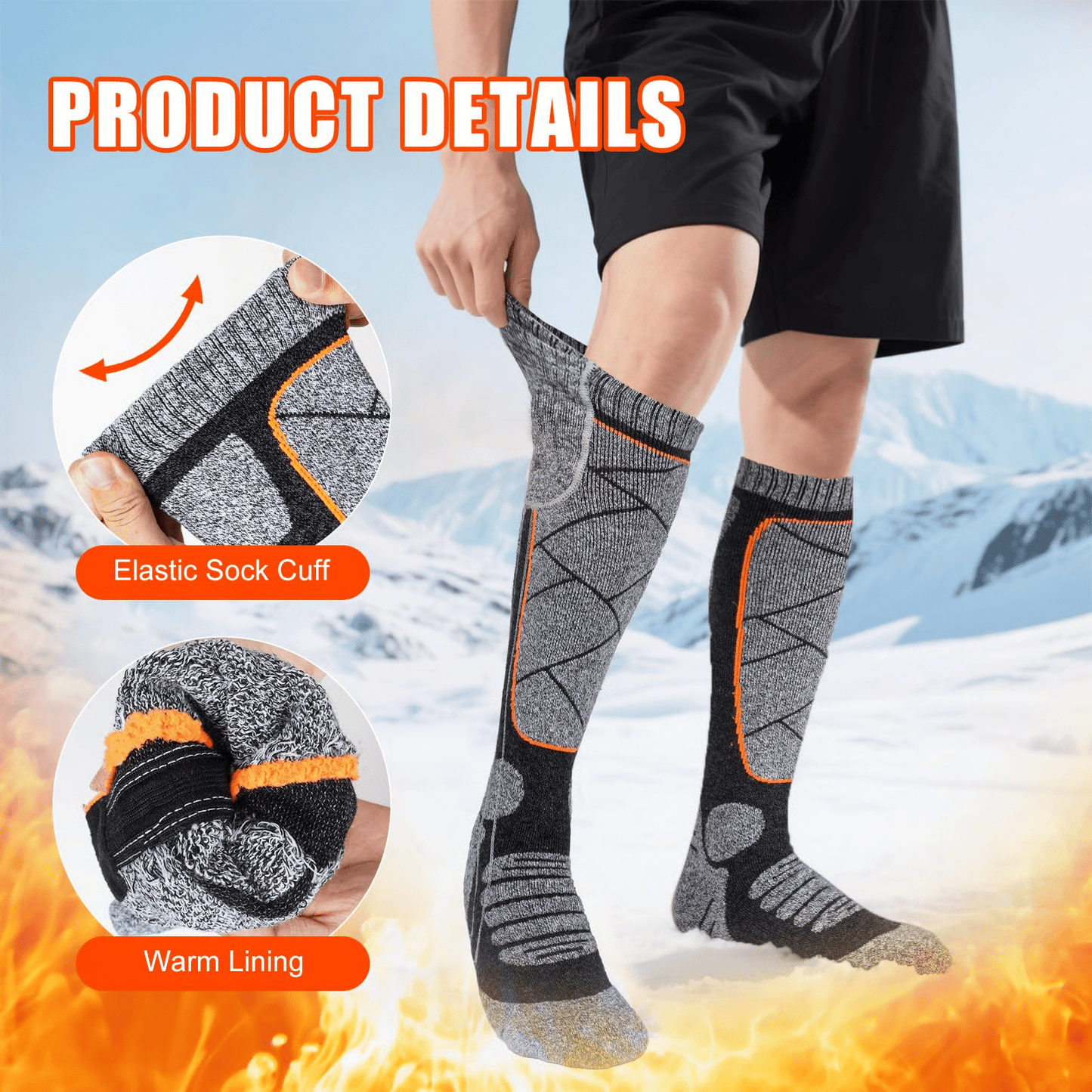 🎅Washable Rechargeable Heated Socks for Men & Women
