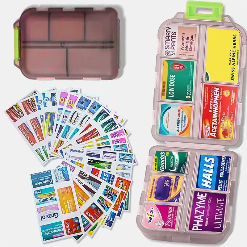 🌸Mother's Day Sale 49% OFF🔥Travel Pill Organizer Box (161 Labels for Customization)