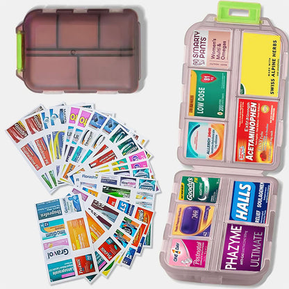🌸Mother's Day Sale 49% OFF🔥Travel Pill Organizer Box (161 Labels for Customization)