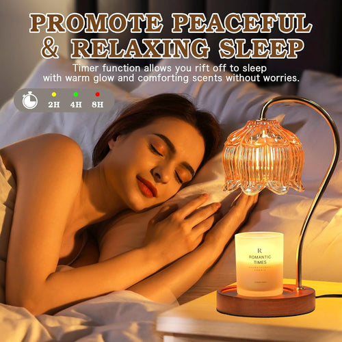 💥2nd Item 60% OFF + FREE SHIPPING 🎁🚚💥 Flower Candle Warmer Lamp with Timer, Dimmable Candle Lamp Warmer