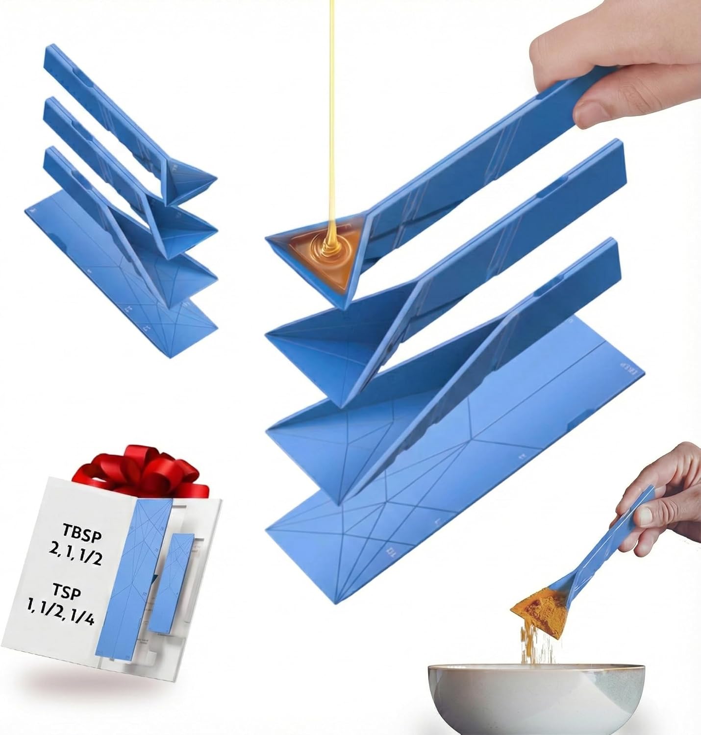 Original Flat 3-in-1 Folding Measuring Spoons