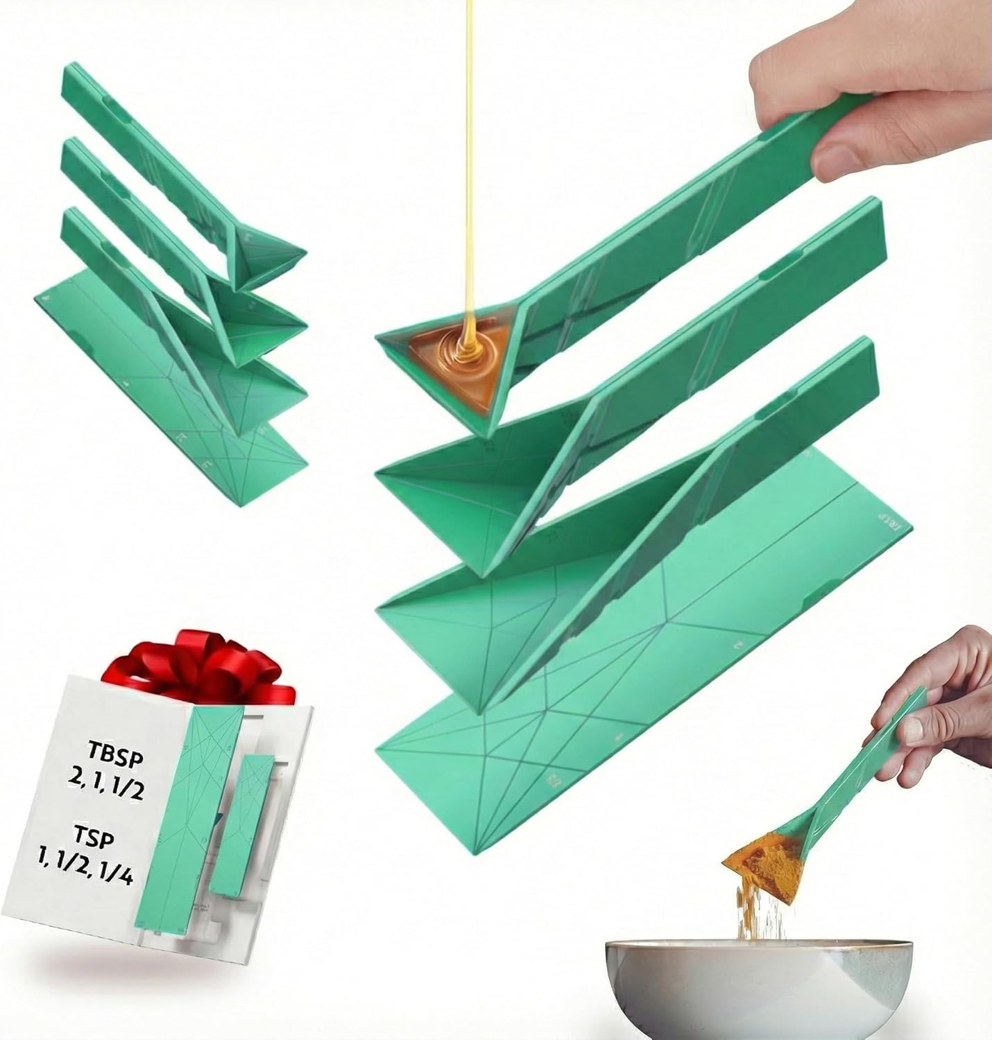 Original Flat 3-in-1 Folding Measuring Spoons