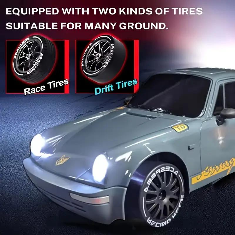 RC Drift Racing Car 1:20 Scale Model with 2.4GHz Remote 360° Spins & LED Lights Best Gift for Boys Girls Age 3+ Birthday Children’s Day