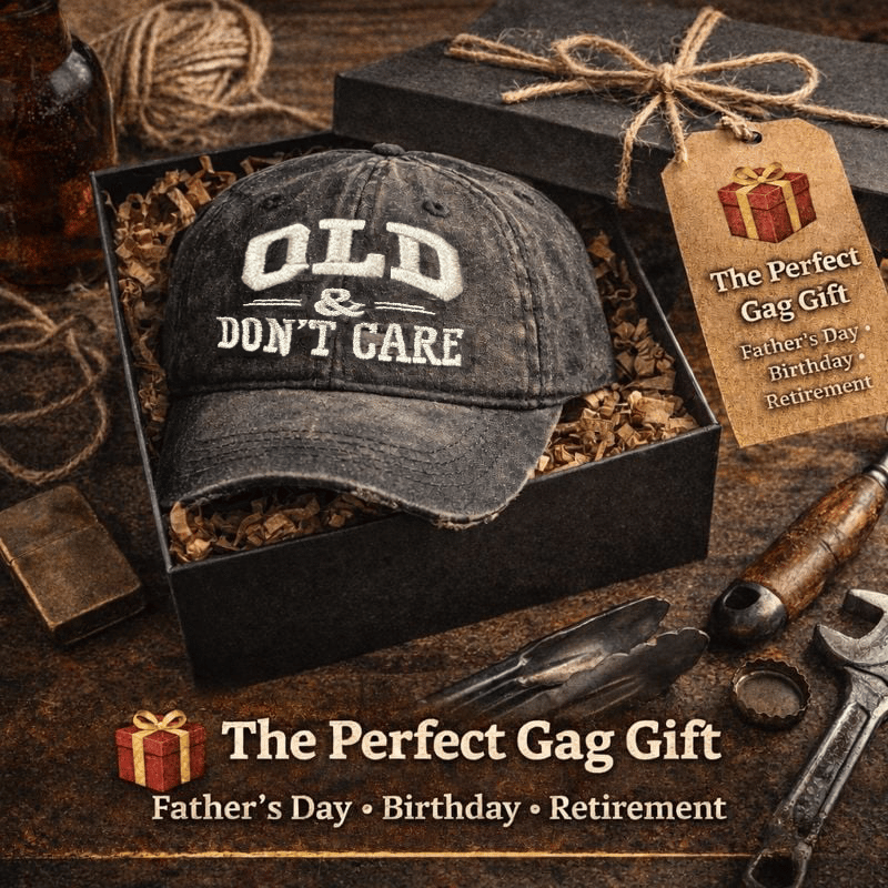 🧢 2026 New Year Hot Sale |  Vintage Distressed “OLD & DON’T CARE” Cap