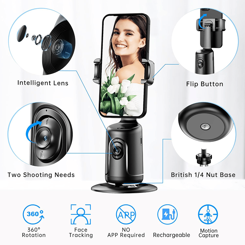 🔥Last Day Promotion 49% OFF🔥 - Smart AI Facial Recognition Phone Tripod🤳