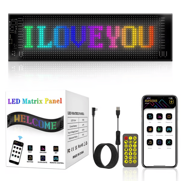 ✨DIY Car Dynamic LED Smart Colorful Eye Lamp Soft Screen(🚀Free VIP shipping ! )