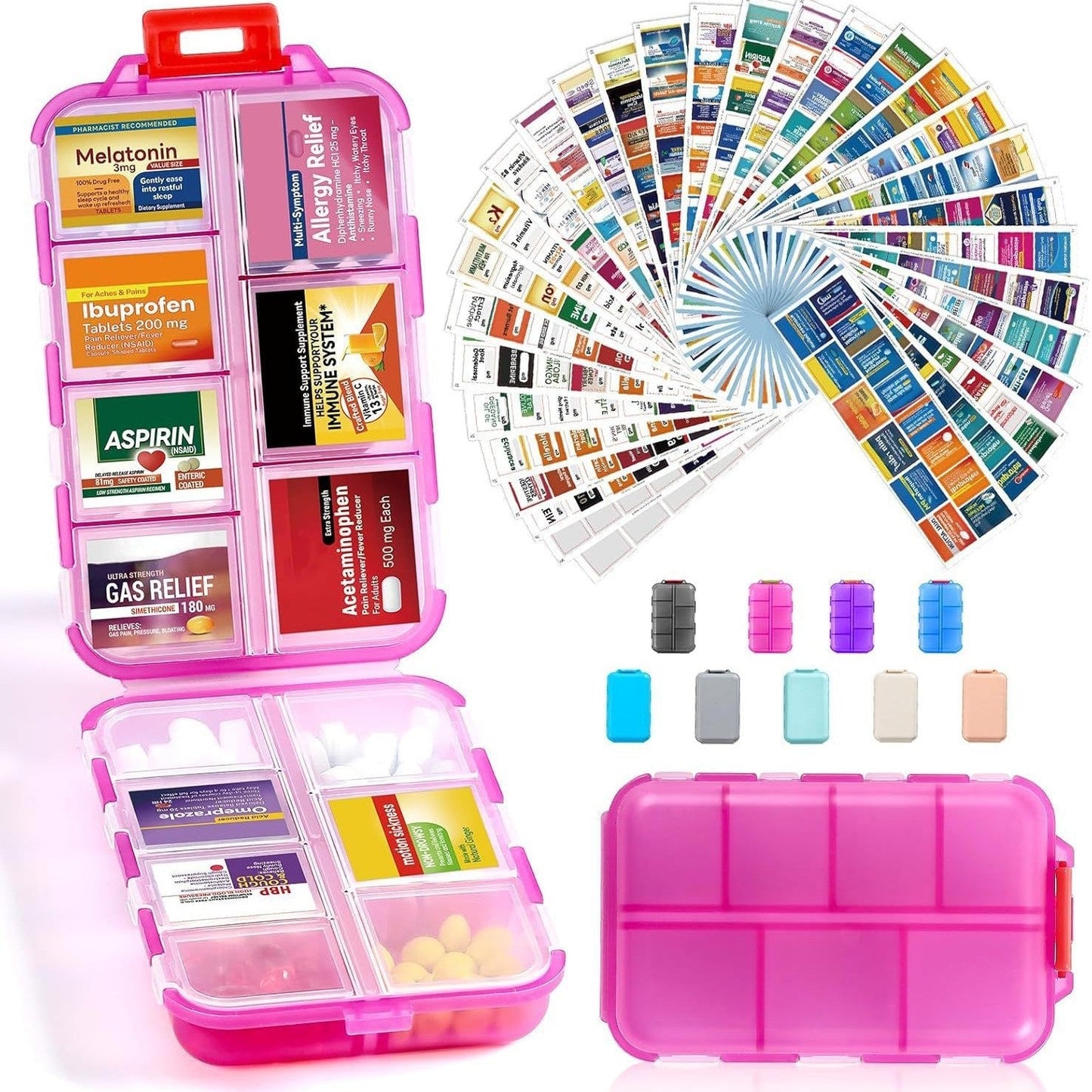 🌸Mother's Day Sale 49% OFF🔥Travel Pill Organizer Box (161 Labels for Customization)