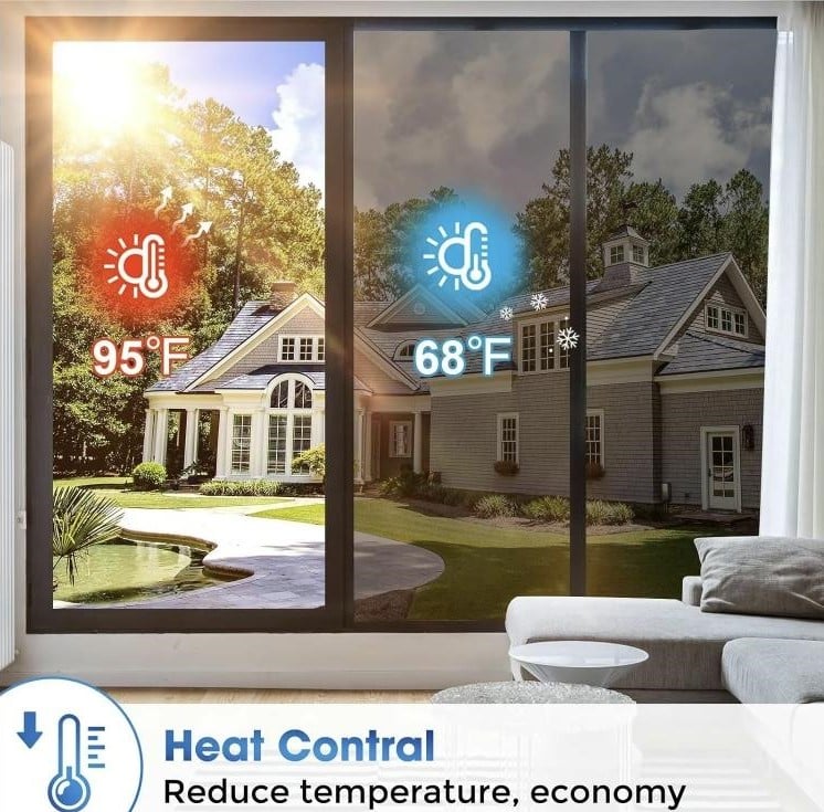 ✨🔥Window Privacy Film One Way, UV Sun Blocking, Heat Control
