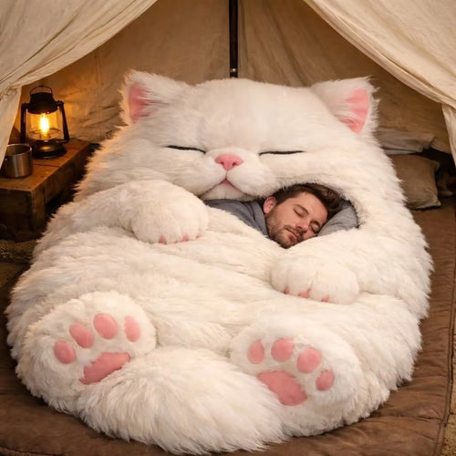 🔥Hot Sale 50% off🌟 Fluffy cat sleeping bag– Soft, Warm & Purrfectly Cozy🐱