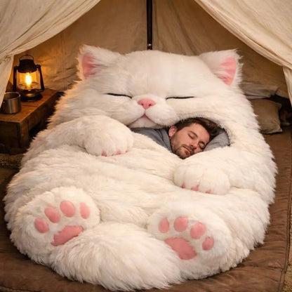 🔥Hot Sale 49% off 🌟🐱 Fluffy cat sleeping bag– Soft, Warm & Purrfectly Cozy😴💤
