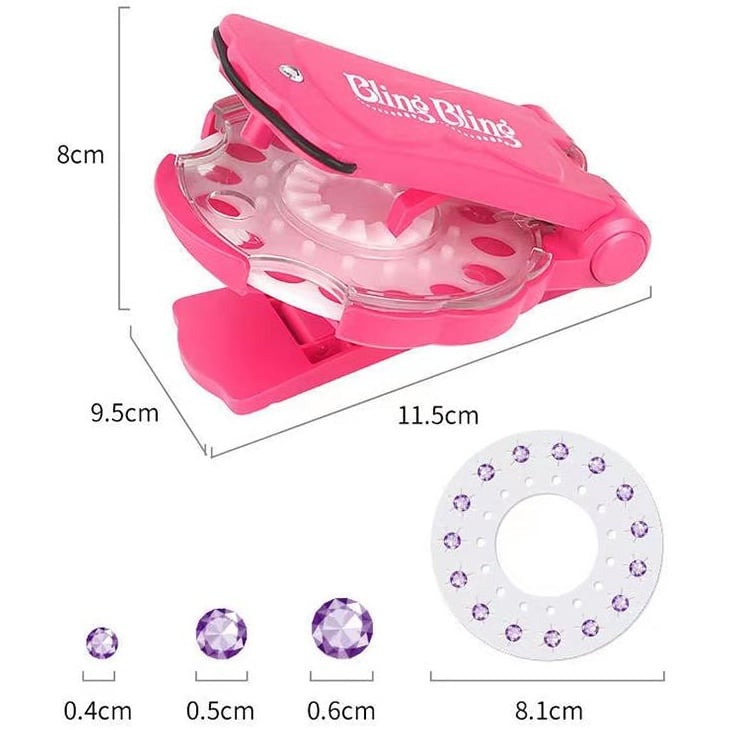 🔥Christmas Big Save🎄✨Glitter Diamond Styling Tools Hair Gemstone Styling Set to light up girls' hair, clothes, accessories, No Heat Required Hair Styling Accessories