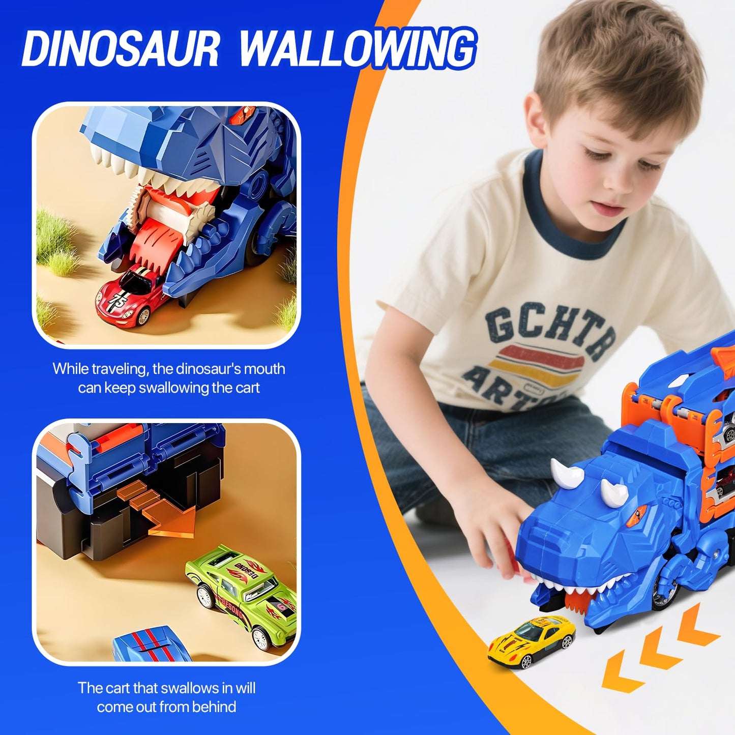 🎄2025 Christmas Surprise Offer Save 60% 🔥 3-in-1 Transforming Dinosaur Truck Toy
