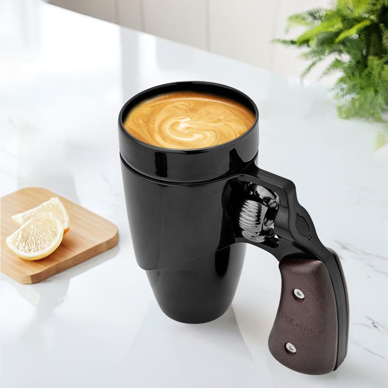 💥BIG SALE 46% OFF💥-380ml Pukomc Coffee Mug with Rotatable Wooden Handle