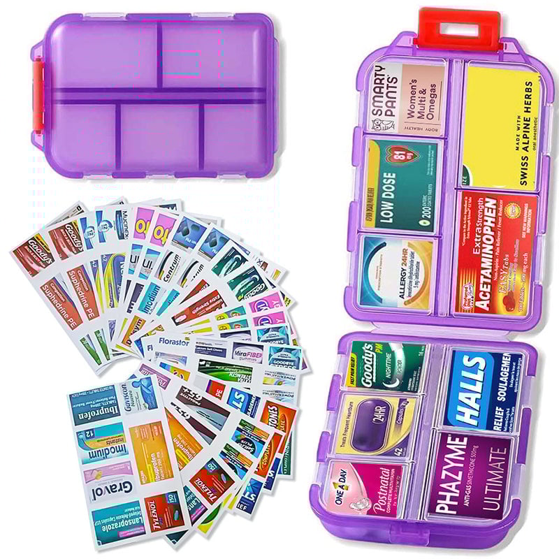 🌸Mother's Day Sale 49% OFF🔥Travel Pill Organizer Box (161 Labels for Customization)