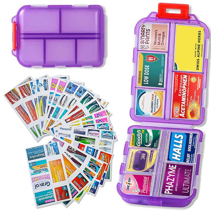 🌸Mother's Day Sale 49% OFF🔥Travel Pill Organizer Box (161 Labels for Customization)