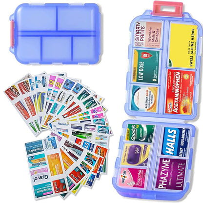 🌸Mother's Day Sale 49% OFF🔥Travel Pill Organizer Box (161 Labels for Customization)