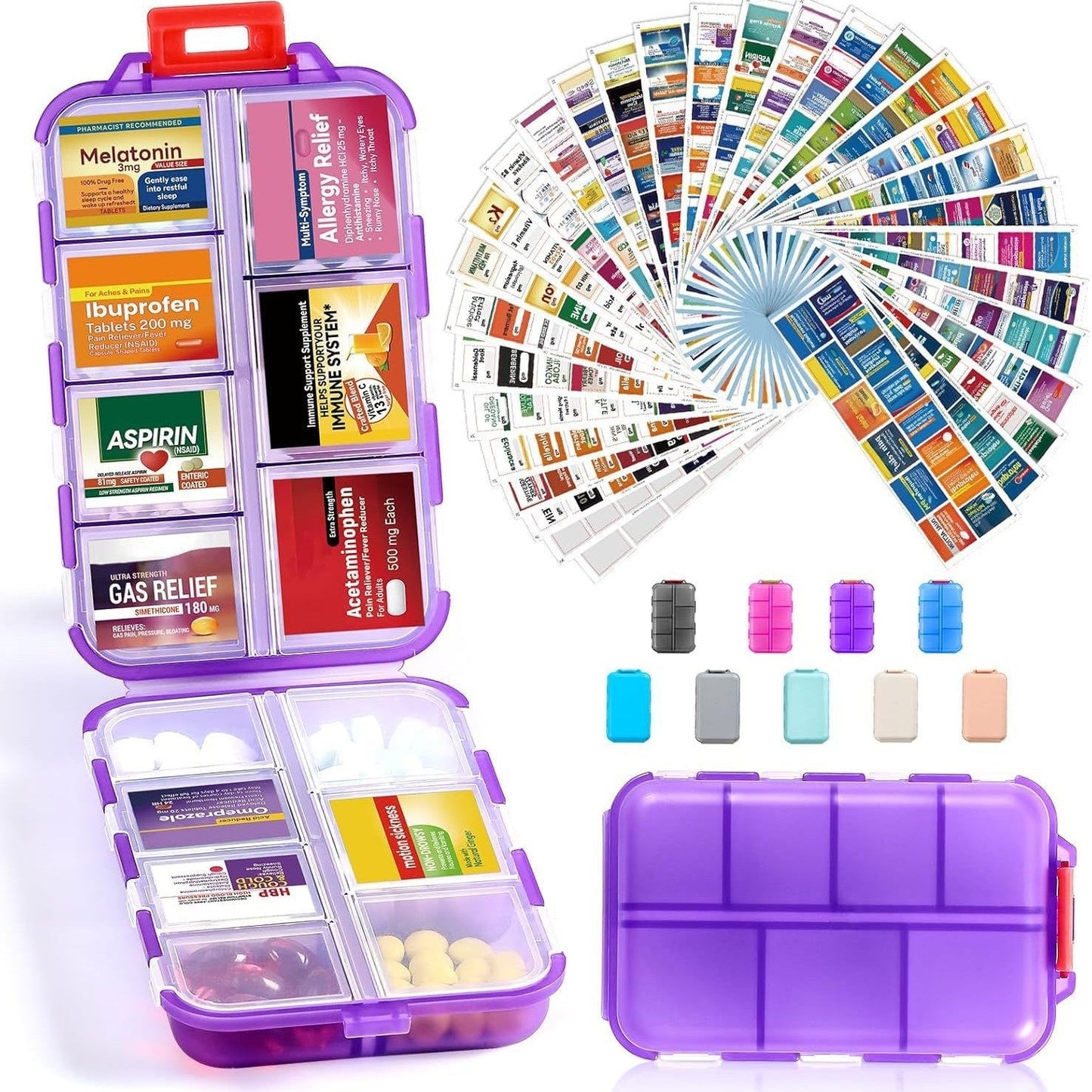 🌸Mother's Day Sale 49% OFF🔥Travel Pill Organizer Box (161 Labels for Customization)