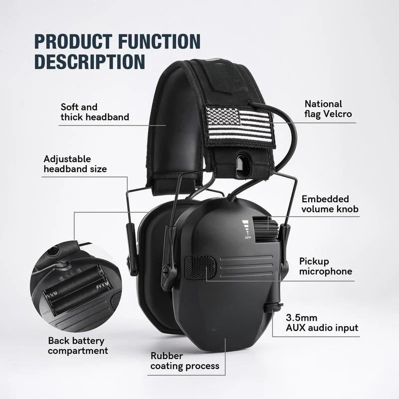 💥Buy 2nd 60% OFF & Free Shipping🔥Head Mounted Tactical Noise Reduction Pickup Hearing Protection Earmuffs