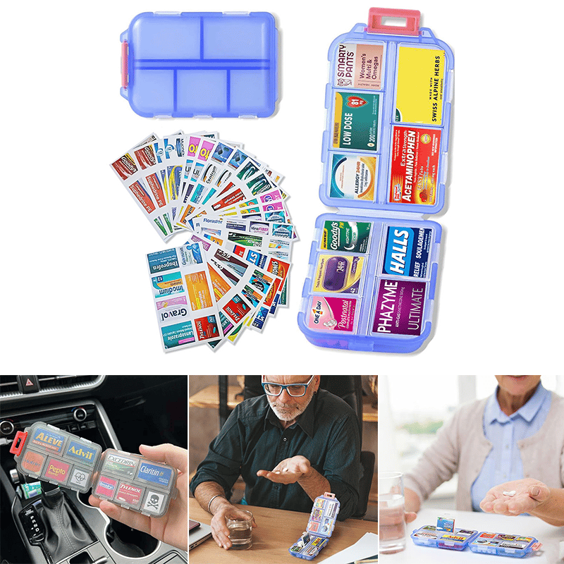 🌸Mother's Day Sale 49% OFF🔥Travel Pill Organizer Box (161 Labels for Customization)