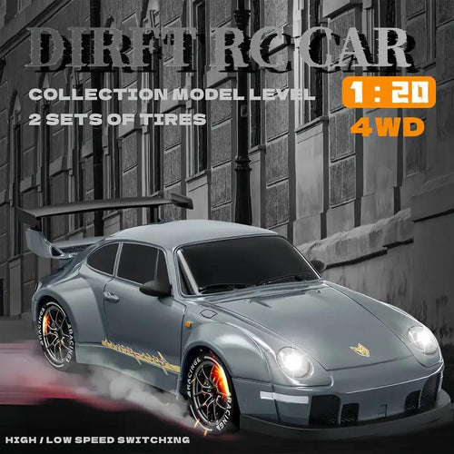 RC Drift Racing Car 1:20 Scale Model with 2.4GHz Remote 360° Spins & LED Lights Best Gift for Boys Girls Age 3+ Birthday Children’s Day