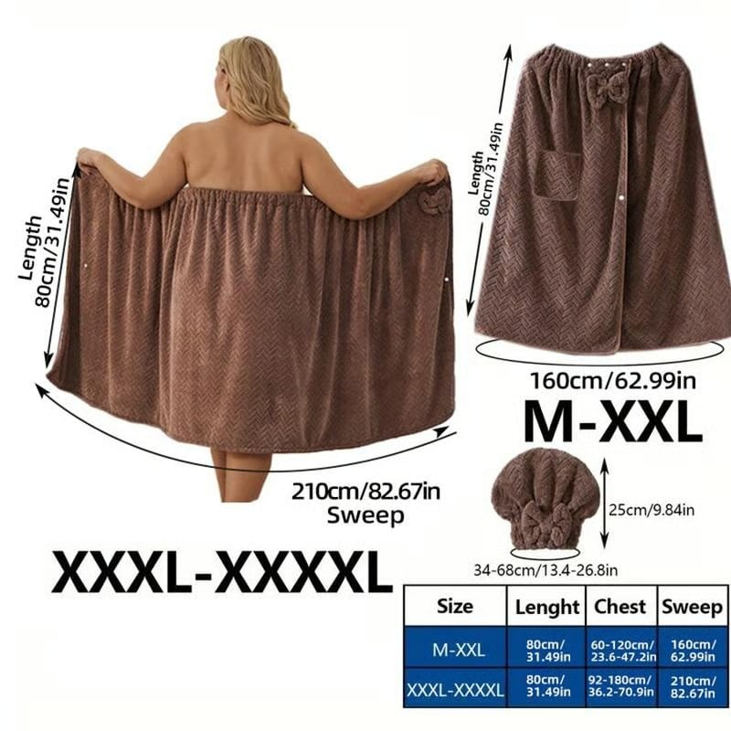 Plus Size Bath Skirt & Shower Cap Set