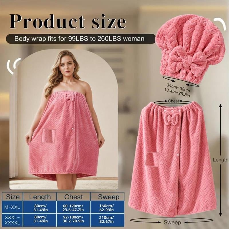 Plus Size Bath Skirt & Shower Cap Set
