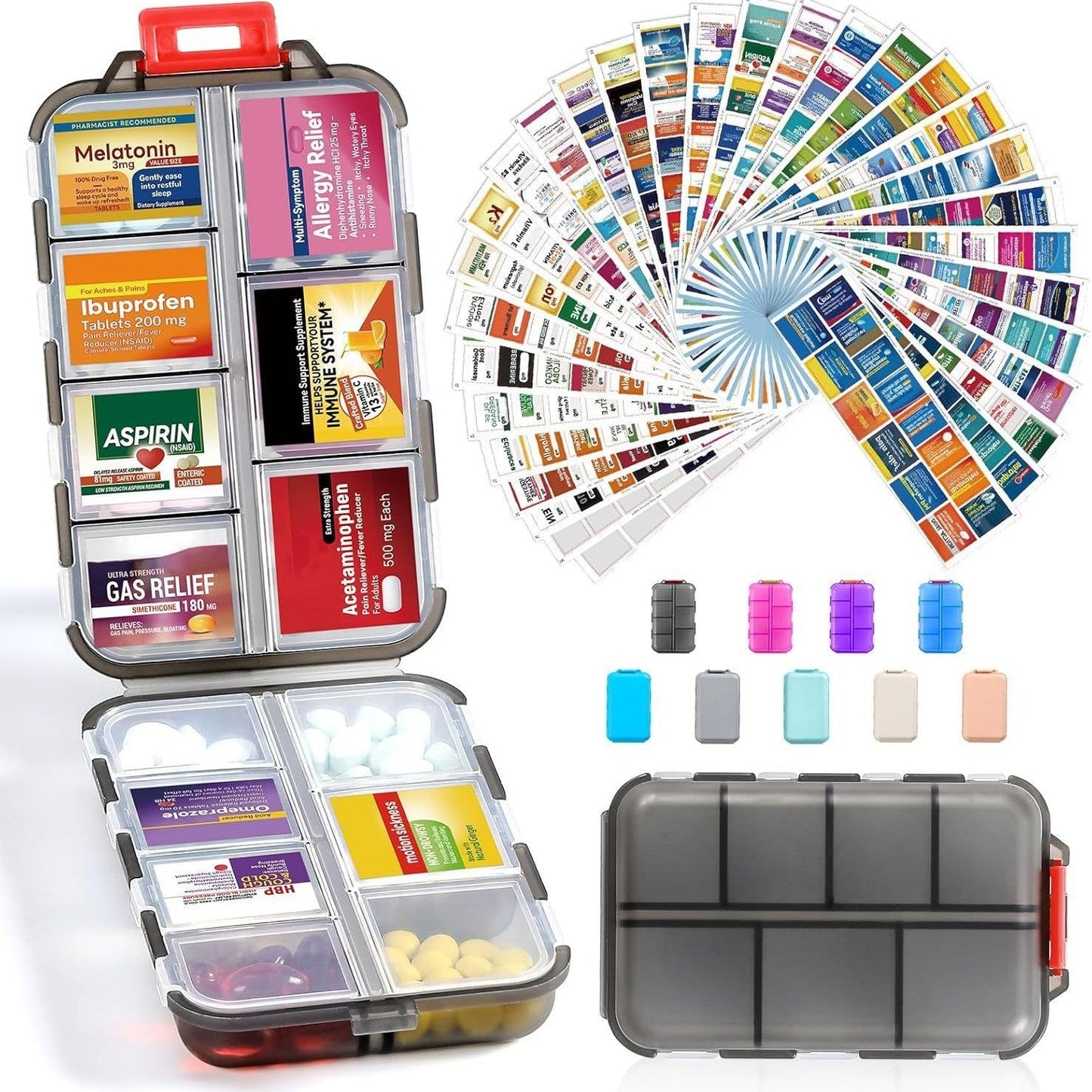 🌸Mother's Day Sale 49% OFF🔥Travel Pill Organizer Box (161 Labels for Customization)