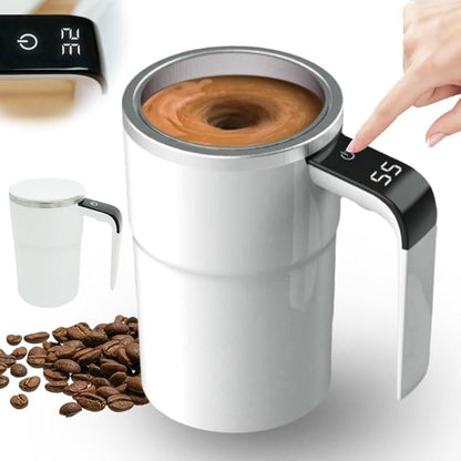 ✨Last Day 49% OFF - Electric coffee mug with a built-in LCD thermometer, perfect for brewing coffee, milk, cocoa, etc.