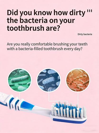 ❌🦠99% Germs Killed! Rechargeable UV Toothbrush Sanitizer – Perfect for Home & Travel