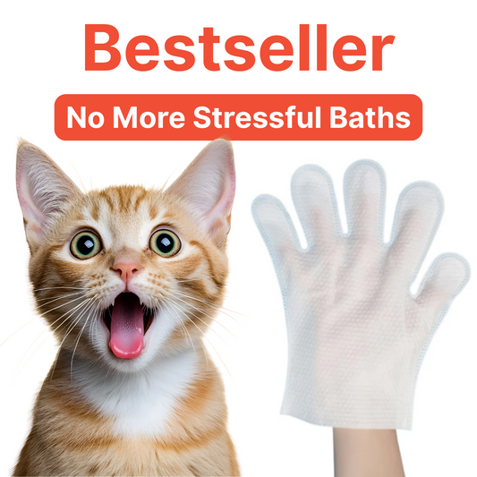 PET Glove Wipes，Freshening Grooming Dog&Cat Disposable 20Pcs