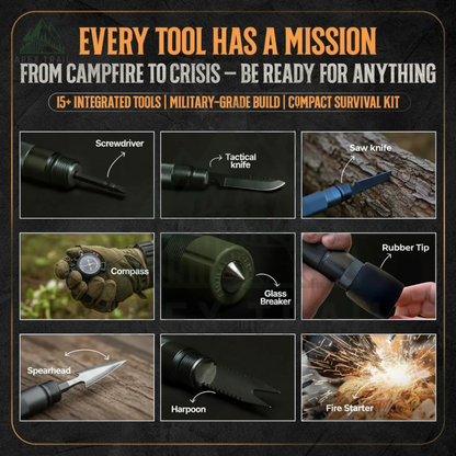 🦯2nd 60% OFF💸Made in U.S.A 15-in-1 Tactical Hiking Stick