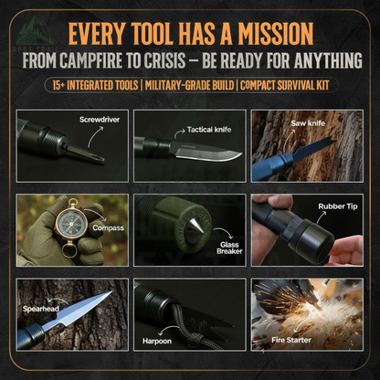 🦯2nd 60% OFF💸Made in U.S.A 15-in-1 Tactical Hiking Stick