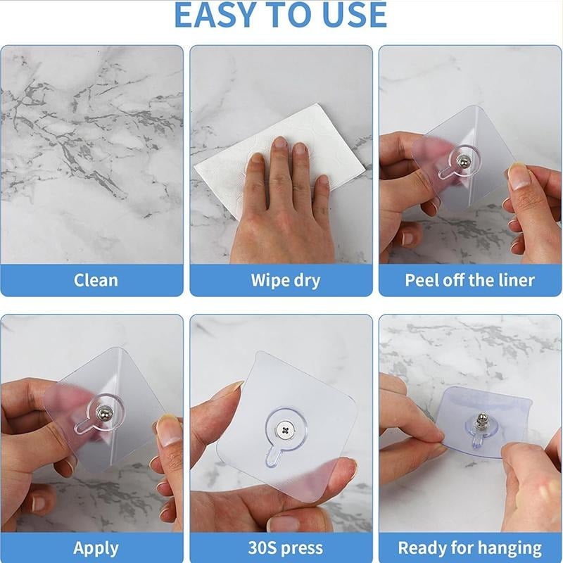 ⏰Final 3 Hours: Each One Only $1.5⚡No-Drill Screw Stickers Strong Adhesive No-Nail No Drilling Required Adhesive Wall Hooks