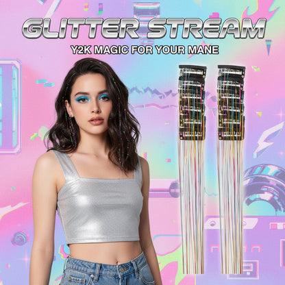 🔥Last Day Buy 2~60% OFF ✨Clip-in Tinsel Hair Extensions(A set of 12 pieces)