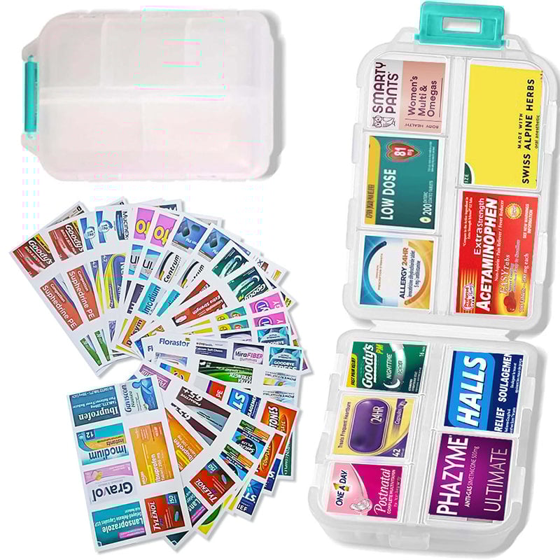 🌸Mother's Day Sale 49% OFF🔥Travel Pill Organizer Box (161 Labels for Customization)