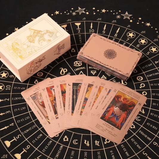 🔮Today Only 2nd 60% OFF!🔥Rose Gold Tarot Cards with Guide Book🔮