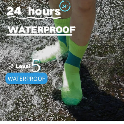 🧦 Unisex Crew Waterproof Socks – Neon Pulse