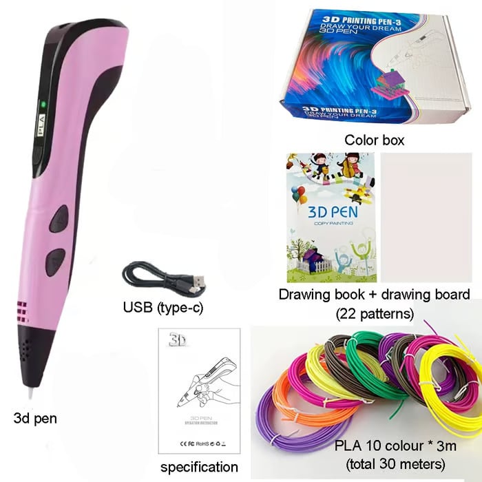 🎉🎁NEW 3D Printing Pen 3d Pen Set for Kids, LCD Display with PLA Filament