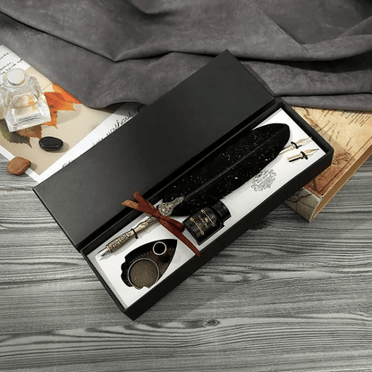 🔥Christmas Gift Choice🌟🖋️Exquisite Feather Quill Pen Set(💥Buy 3 Get 1 Free )