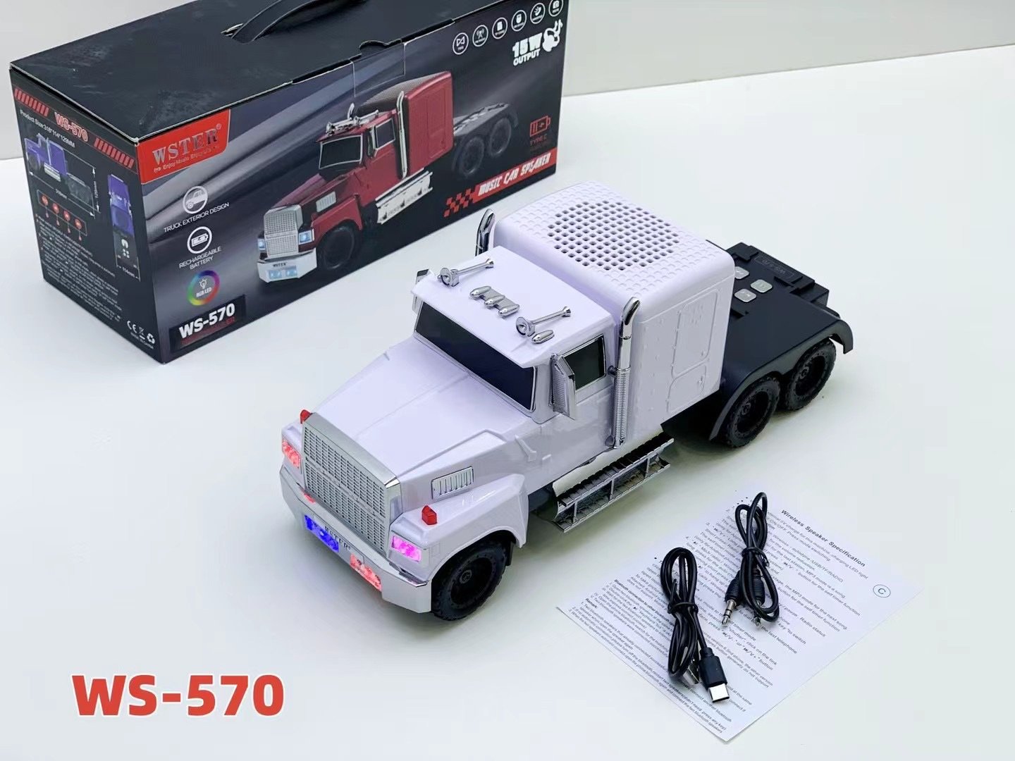 WS-570 Retro American Truck Model Bluetooth Replica Speaker – Portable HD Sound